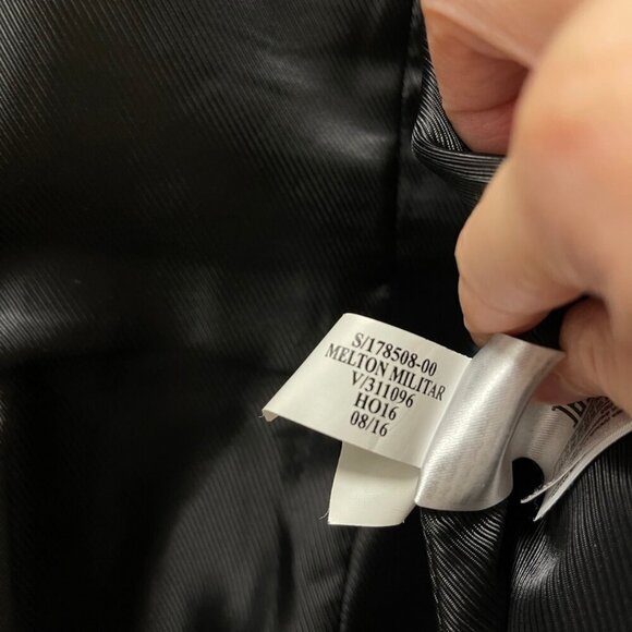 Banana Republic Melton Wool Long Military Jacket Green - SP - Picture 10 of 16